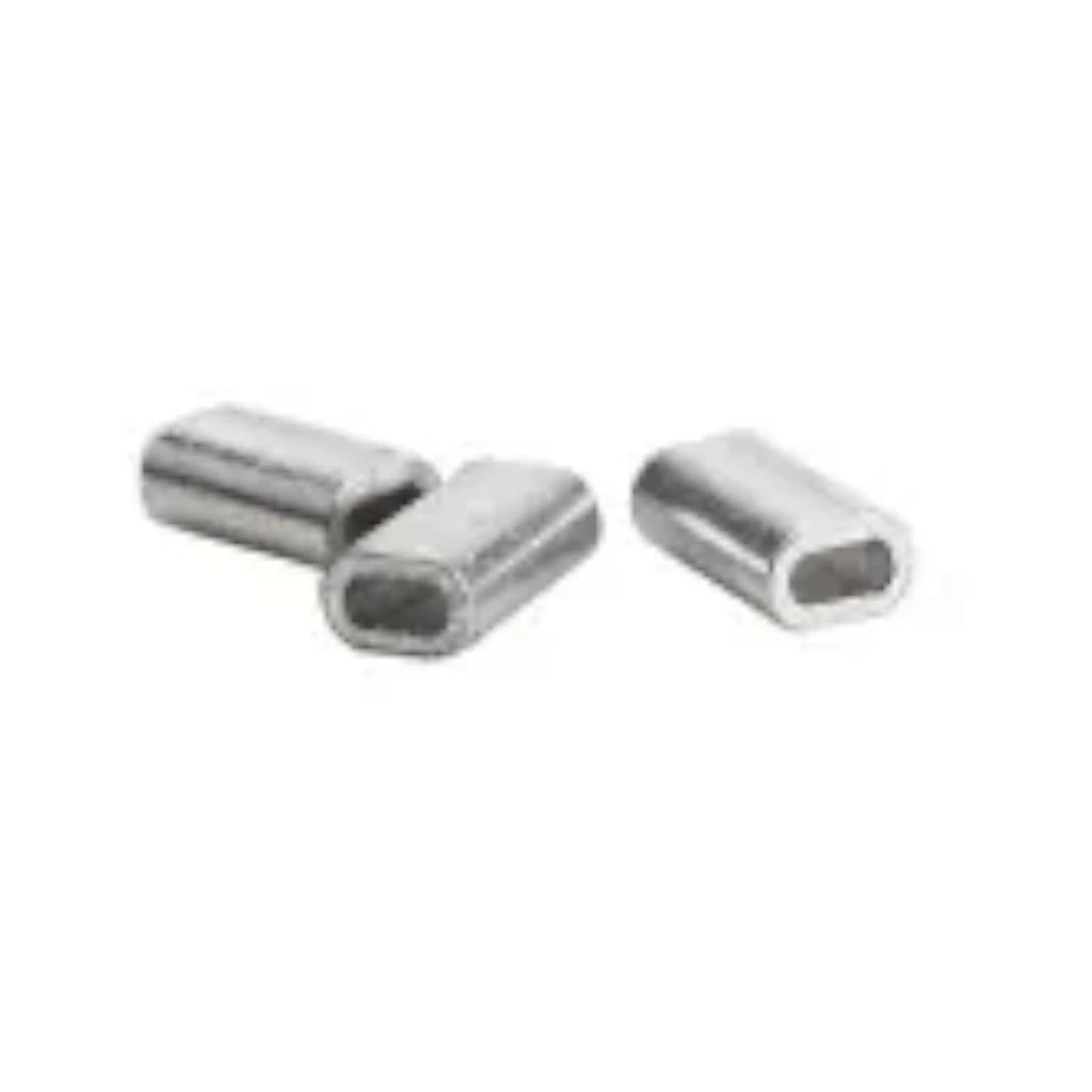 Fishing Oval Aluminum Line Crimp Sleeves 100pack