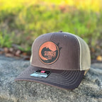 Brown/Tan Mesh Round Logo