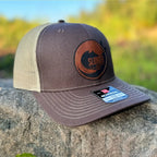 Brown/Tan Mesh Round Logo