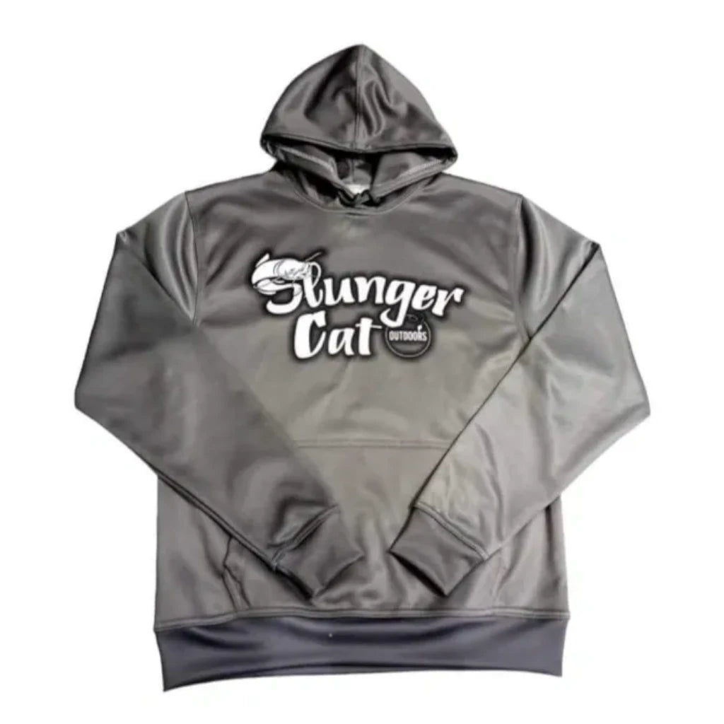 Gray/White Logo Hoodie