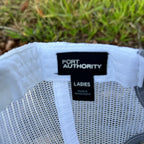 Ladies Ponytail Hat Light Gray/White Mesh