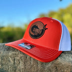 Orange/White Mesh Round Logo Hat